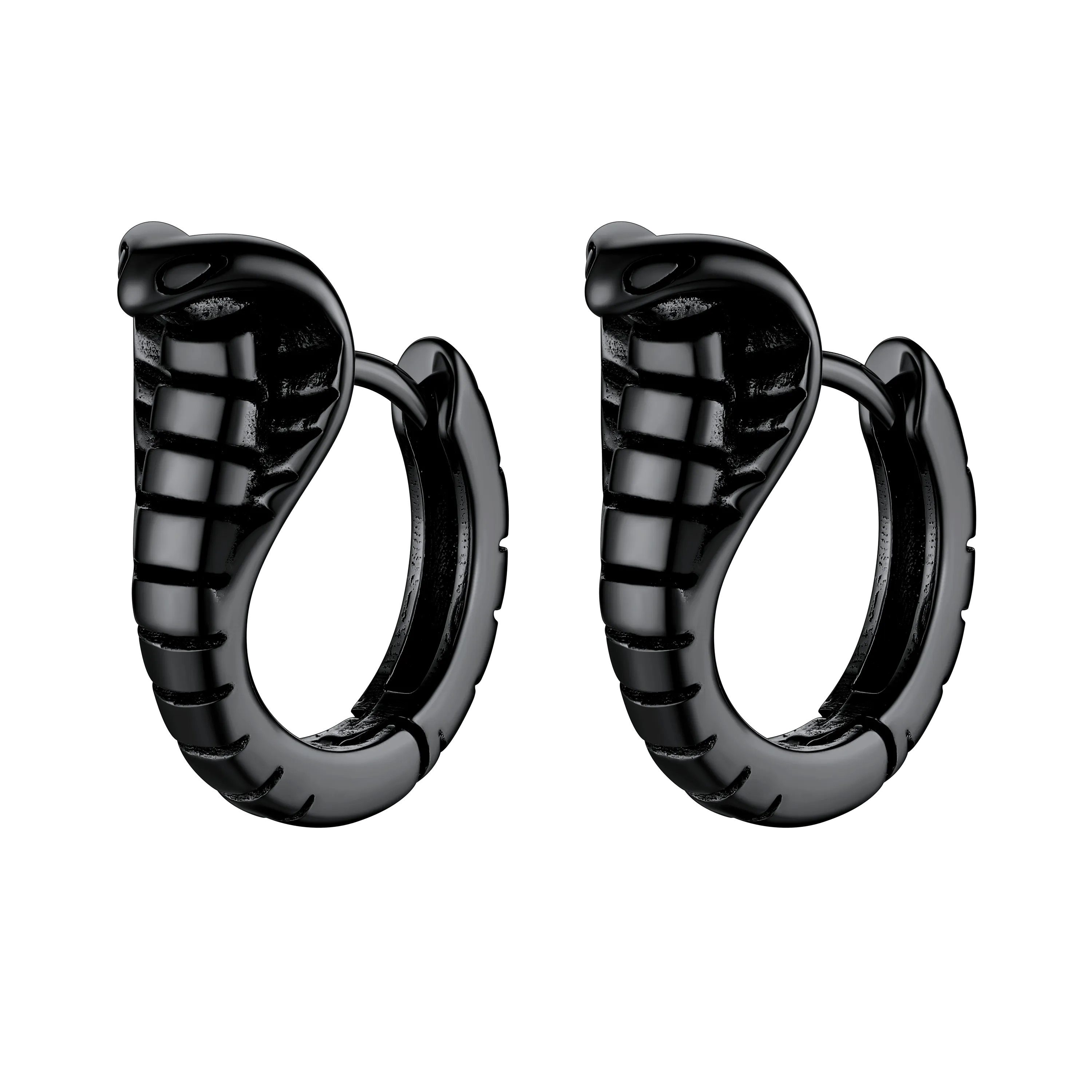 Gothic Punk Snake Hoop Earrings for Men Women