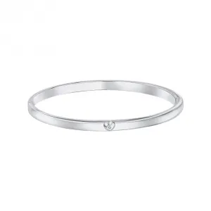 Heart Motif Hinged Maiden Bangle with Diamond B5482