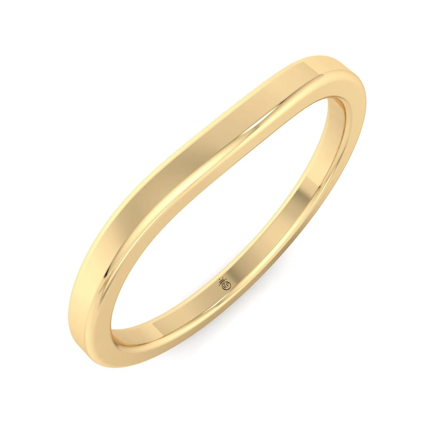 Hialeah - 3mm Plain Wedding Band with Curve