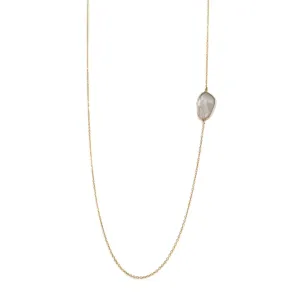 horizontal diamond slice necklace