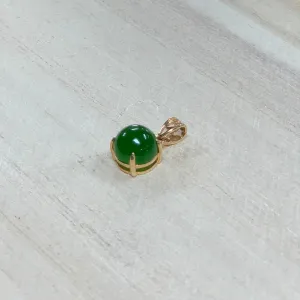 Jade Pendants and Ring, 14K yellow gold