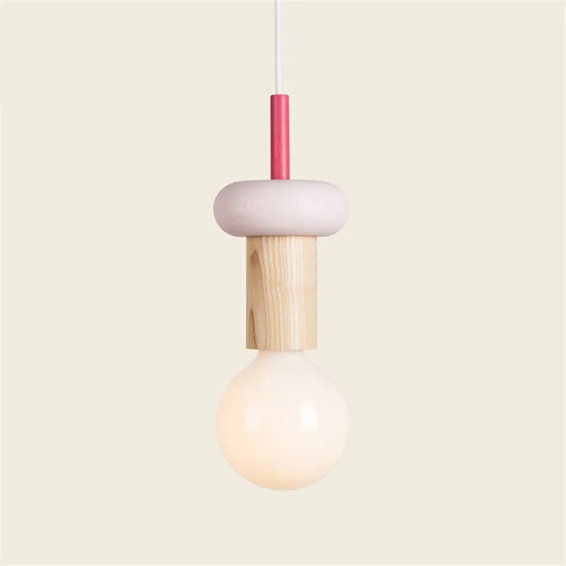 Jenga Colored Wood Blocks LED Pendant Light