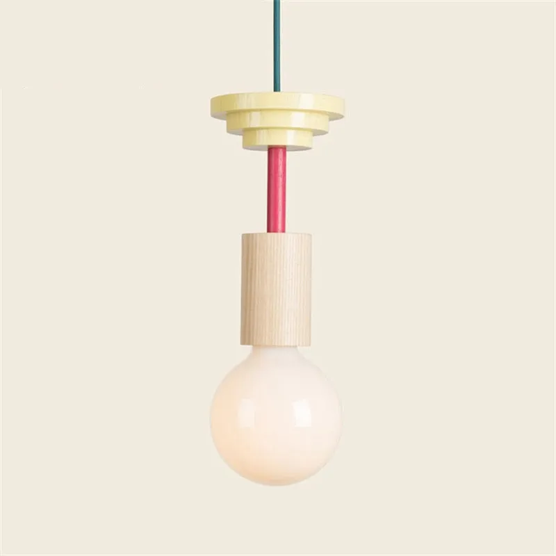 Jenga Colored Wood Blocks LED Pendant Light