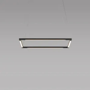 Koncept Inc Z-Bar Pendant Small Square, Soft Warm, Matte Black, 18" x 18" ZBP-16-S-SW-MTB-CNP