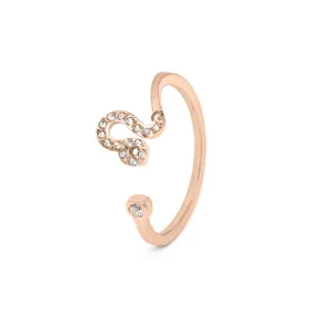 Leo Ring with CZ Stones - Rose Gold