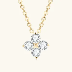 Lucky Four-leaf Clover Premium Moissanite Pendant Necklace