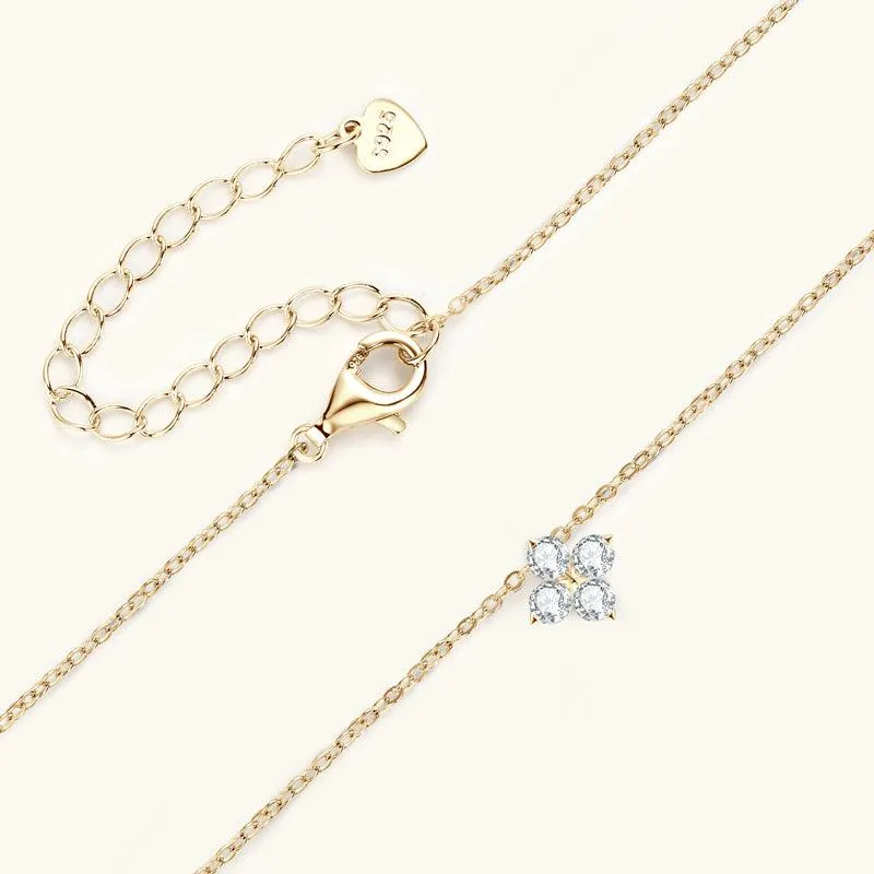 Lucky Four-leaf Clover Premium Moissanite Pendant Necklace