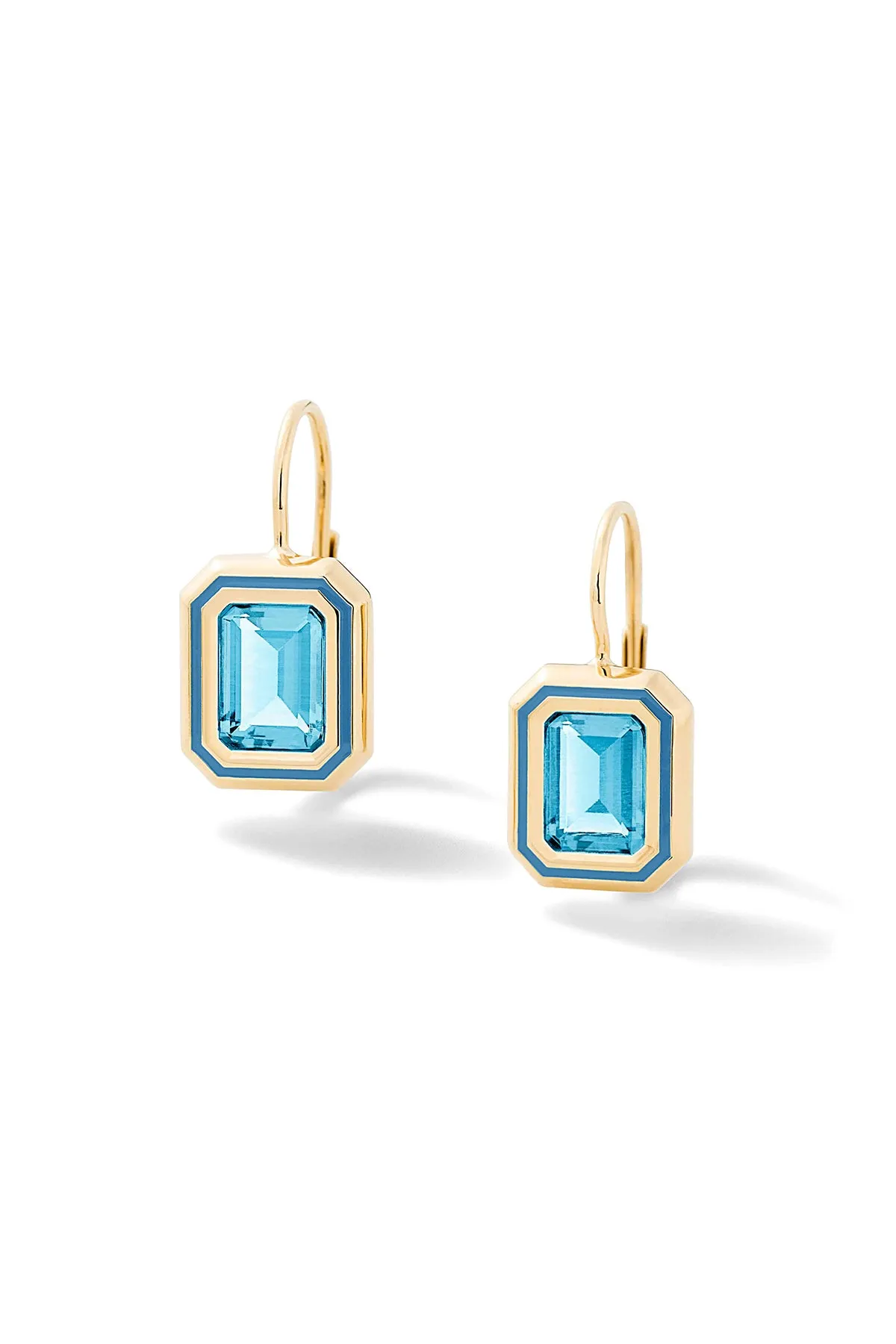 Madison Rectangle Bezel Drop Earrings