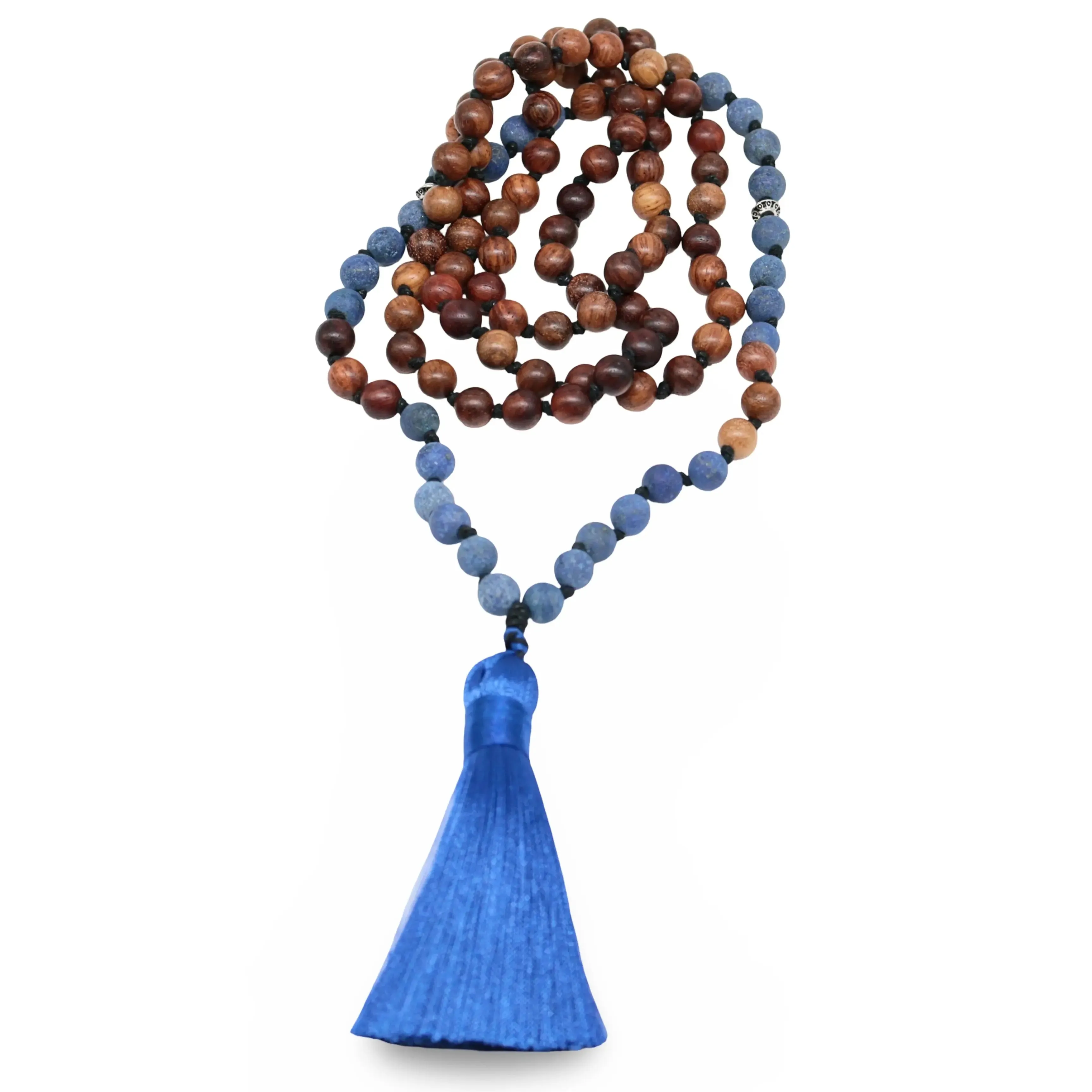 Mala - Bracele / Necklace - Multi Strand - Lapis Lazuli & Wood Beads