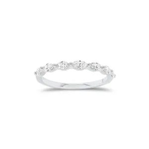 Marquise Diamond Wedding Band