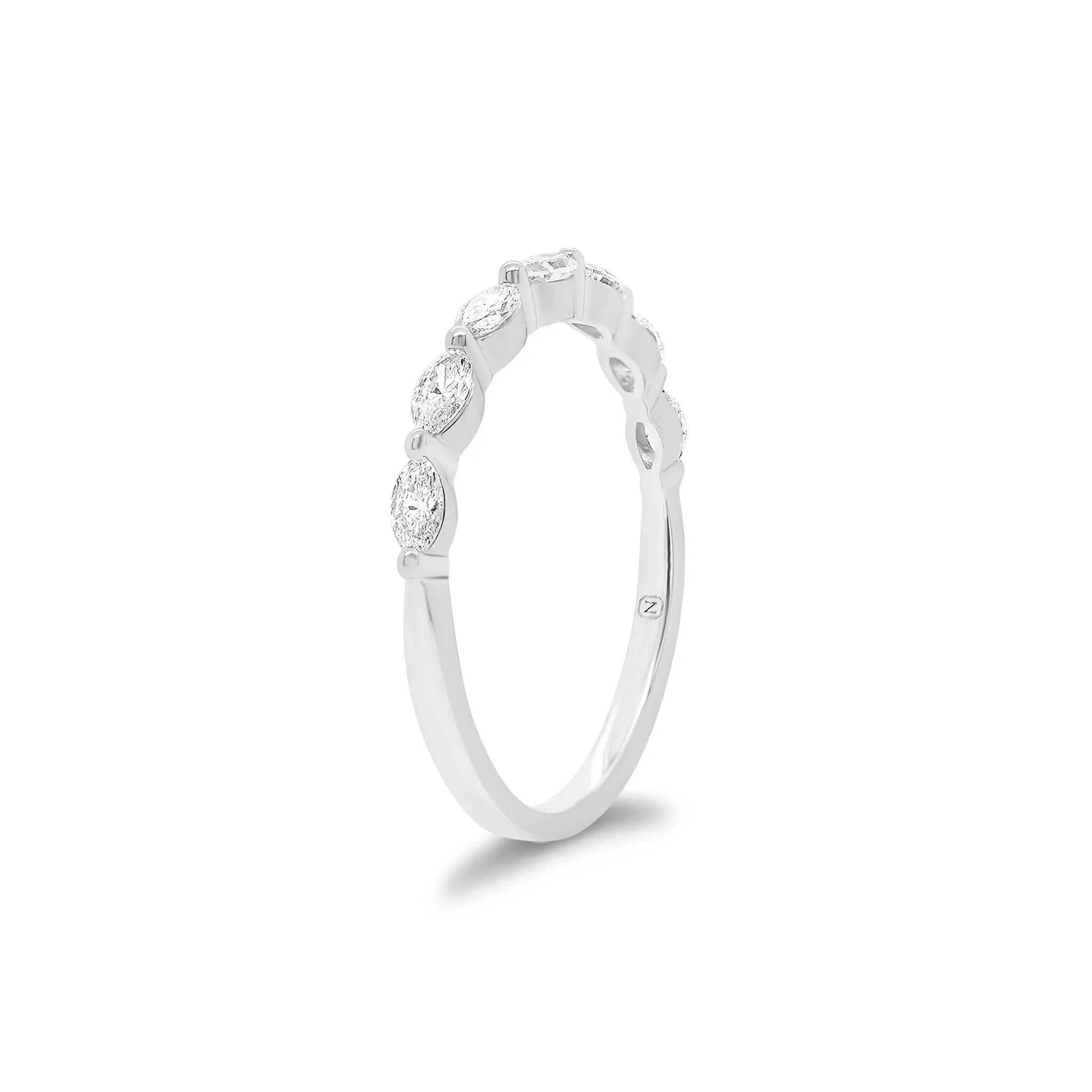 Marquise Diamond Wedding Band