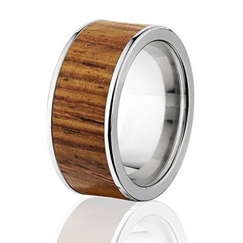 Men's Honduras Rosewood Ring, Wide Wood Wedding Bands