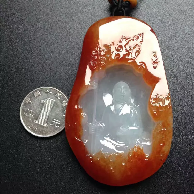 Natural Jade Pendant Jadeite Guan Yin Pendant PT221