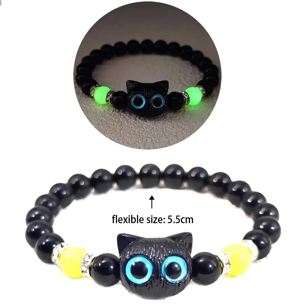 Natural Stone Bracelet Yoga Healing Luminous Glow In The Dark Bracelet Lotus Charm Beads Bracelet for Men Women Prayer Buddhism