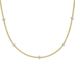 Necklace with Yellow and White Gold with Diamonds