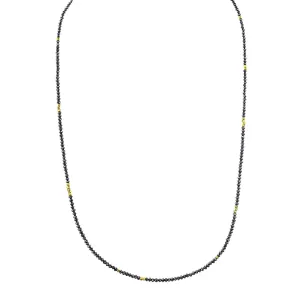 Noir Black Diamond Yellow Gold Bead Necklace