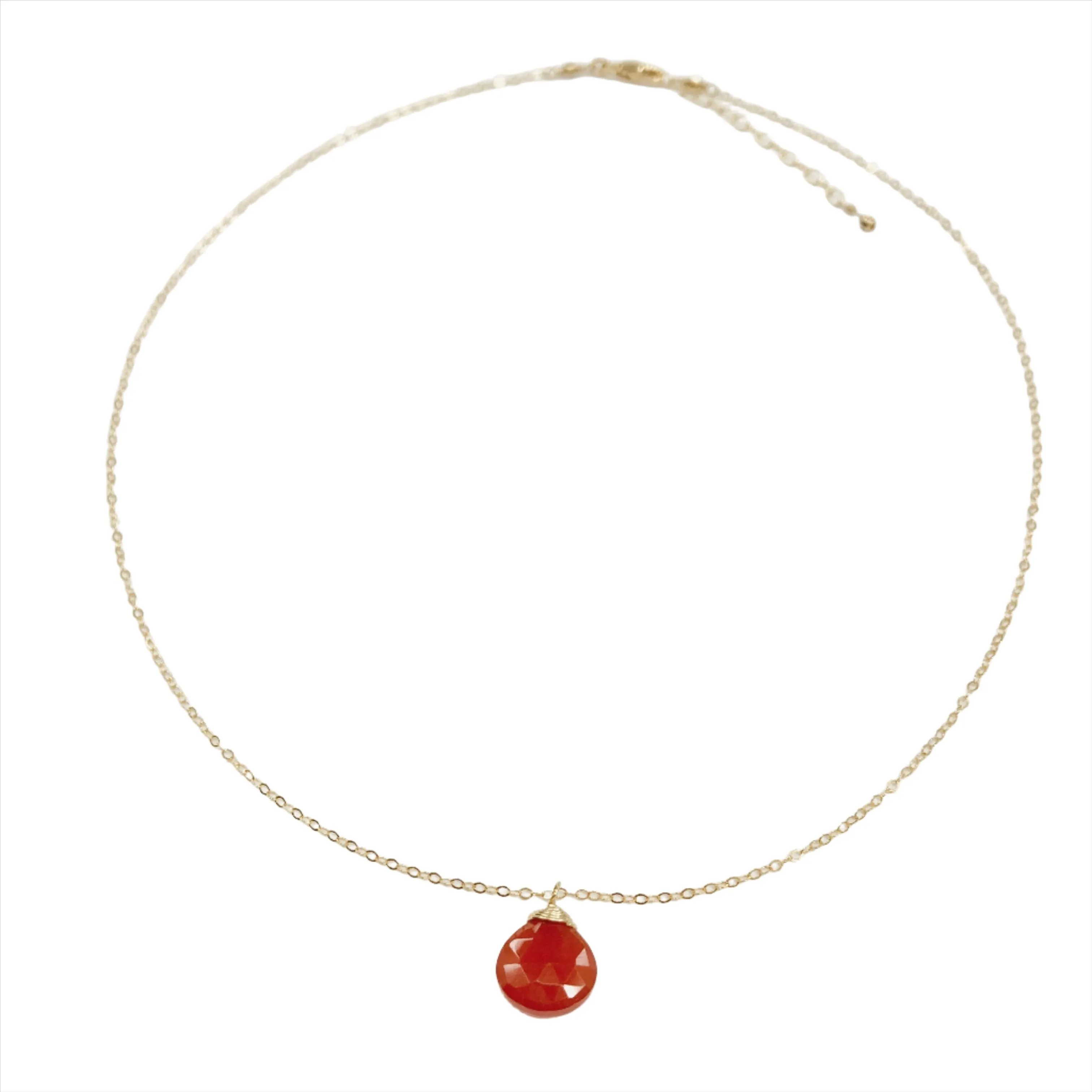 Nova Hanging Gemstone Necklace | Gold