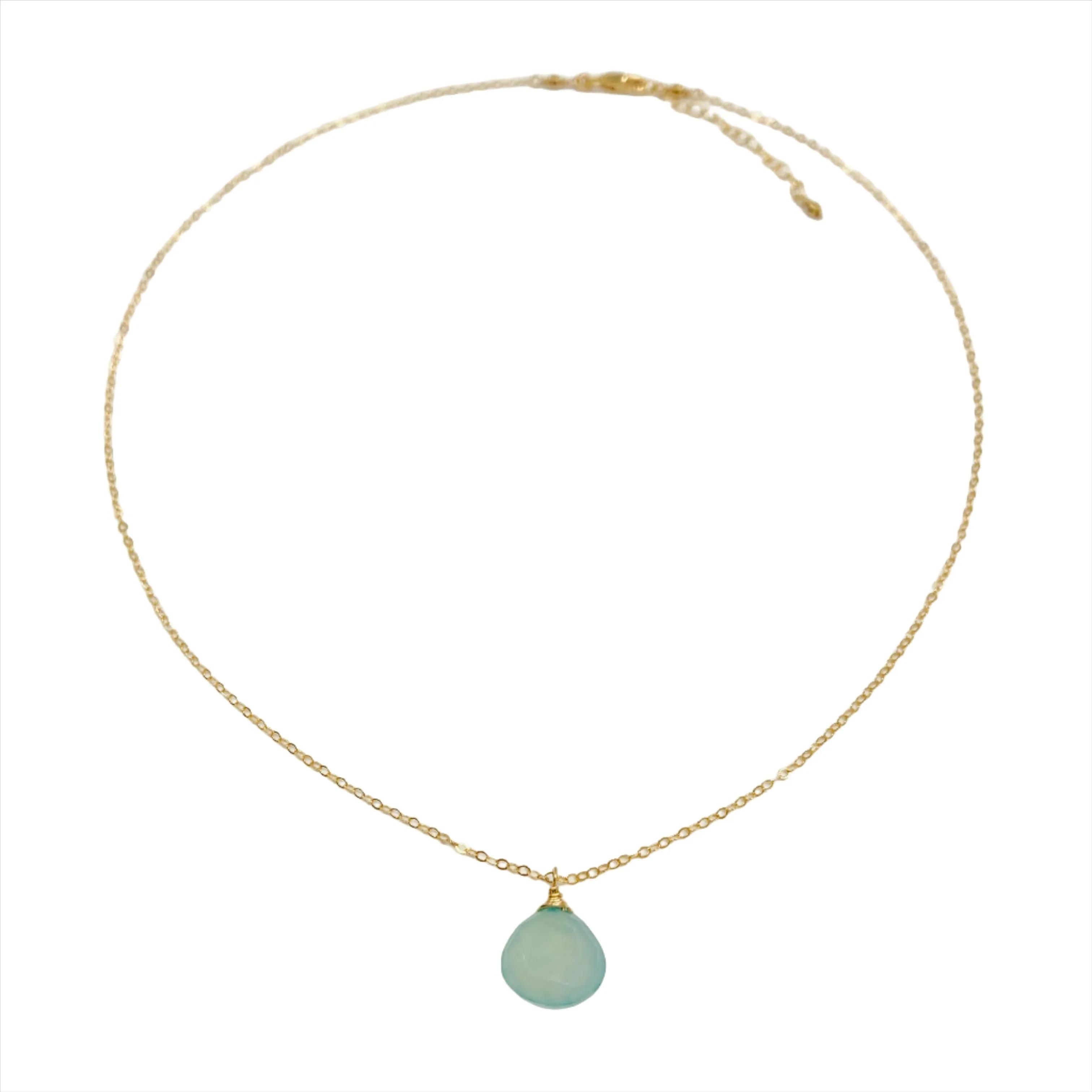 Nova Hanging Gemstone Necklace | Gold