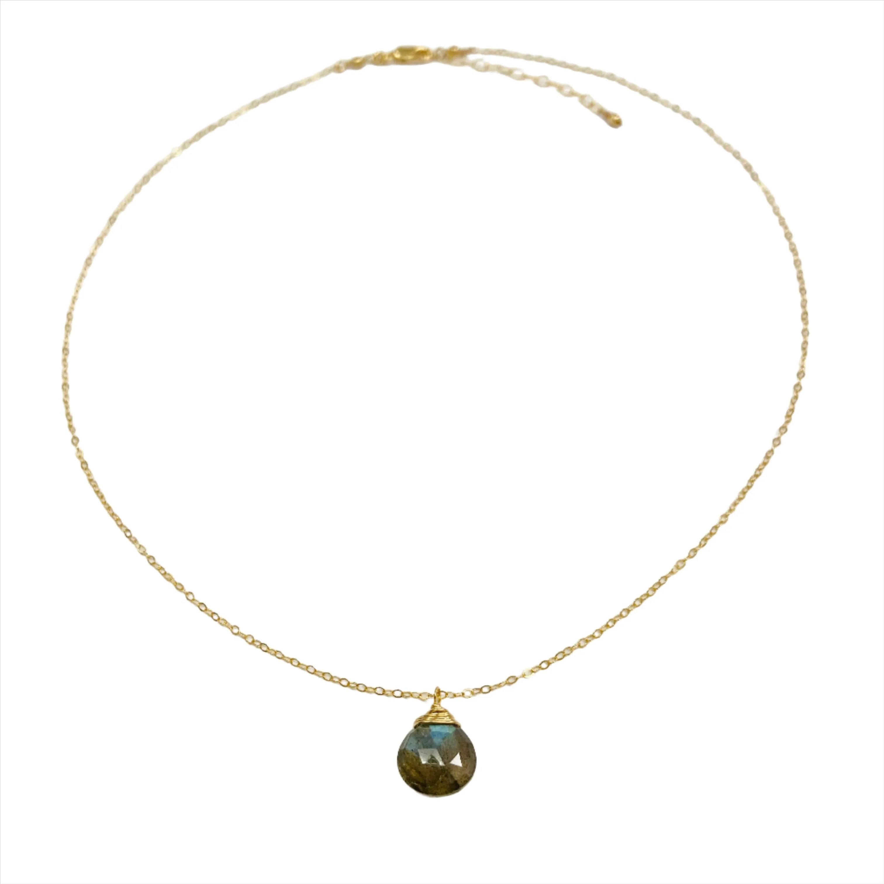 Nova Hanging Gemstone Necklace | Gold