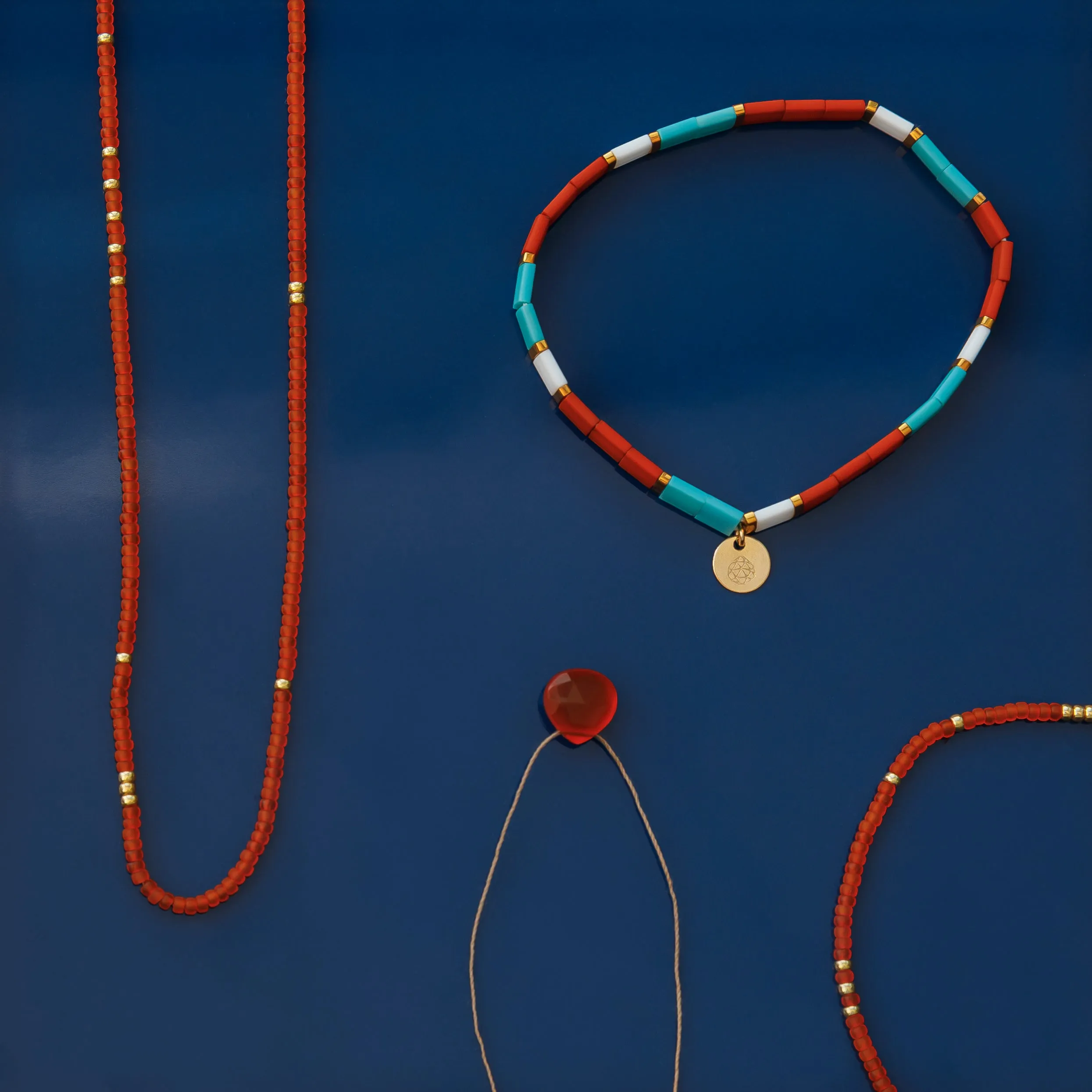 Orange Carnelian Fine Cord Necklace