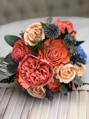 Peaches and Dream Bridesmaid Bouquet