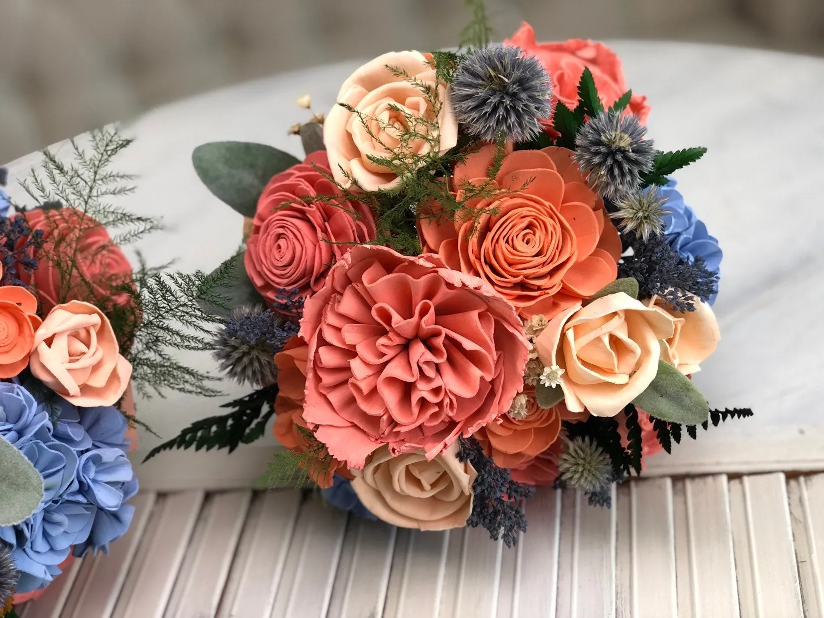 Peaches and Dream Bridesmaid Bouquet