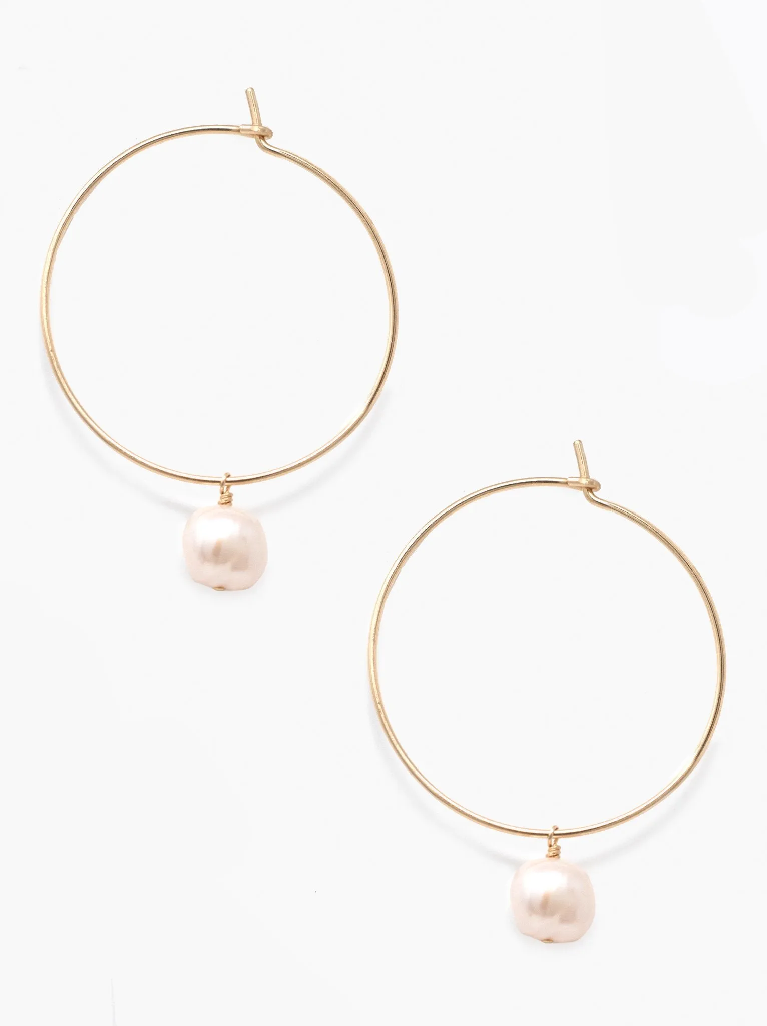 Pearl Adornment Hoop Earring