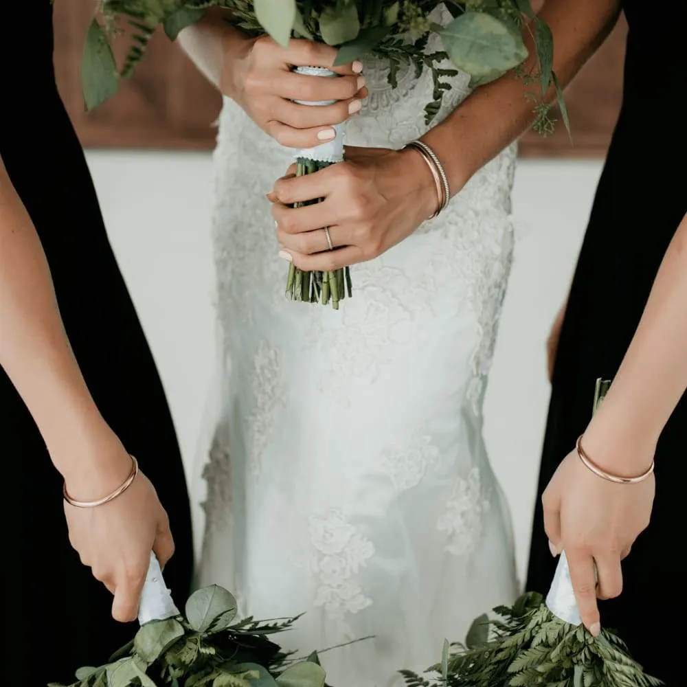 Personalized Rose Gold Bridesmaid Bangle