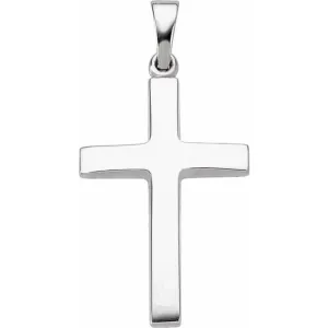 Platinum 23x15.9 mm Cross Pendant