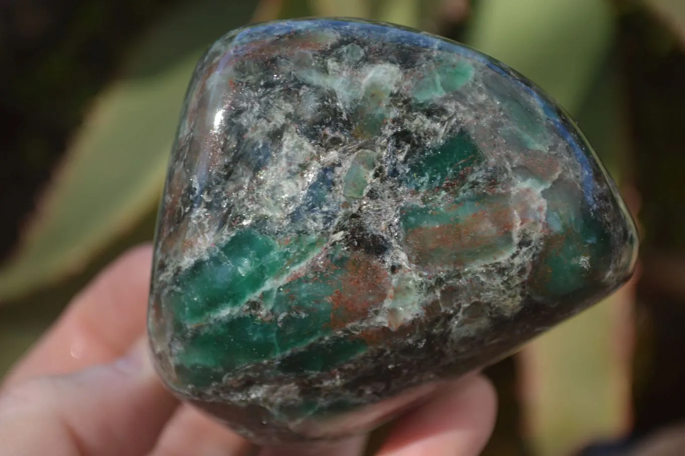 Polished Emerald Mica In Matrix Free Forms x 2 From Mutoko, Zimbabwe