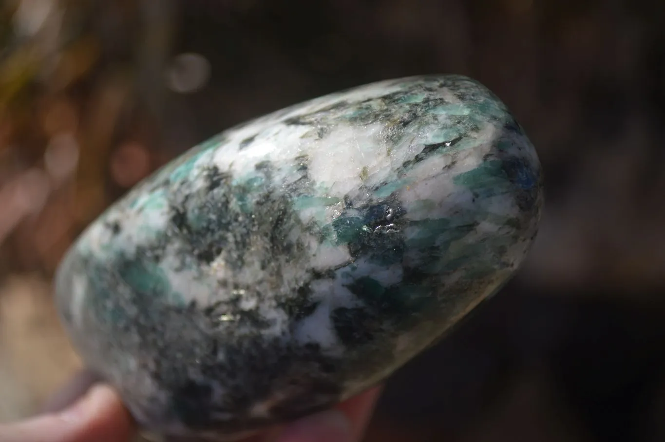 Polished Emerald Mica In Matrix Free Forms x 2 From Mutoko, Zimbabwe