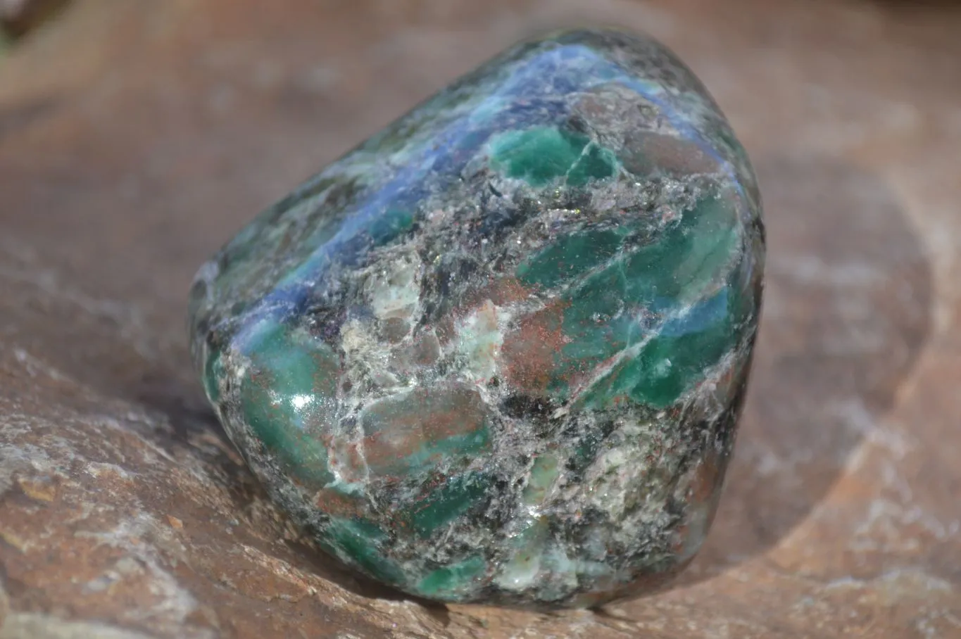 Polished Emerald Mica In Matrix Free Forms x 2 From Mutoko, Zimbabwe