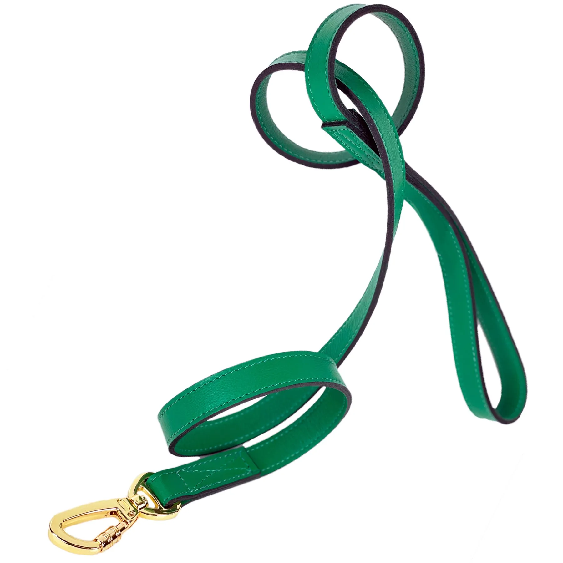 Regency Dog Leash in Emerald Green & Gold