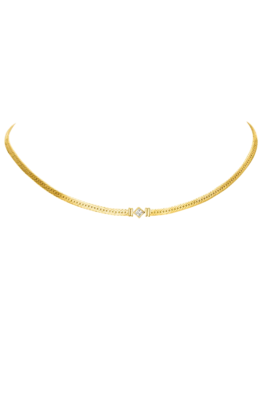 Retro Sparkling Necklace 18K Gold Plated