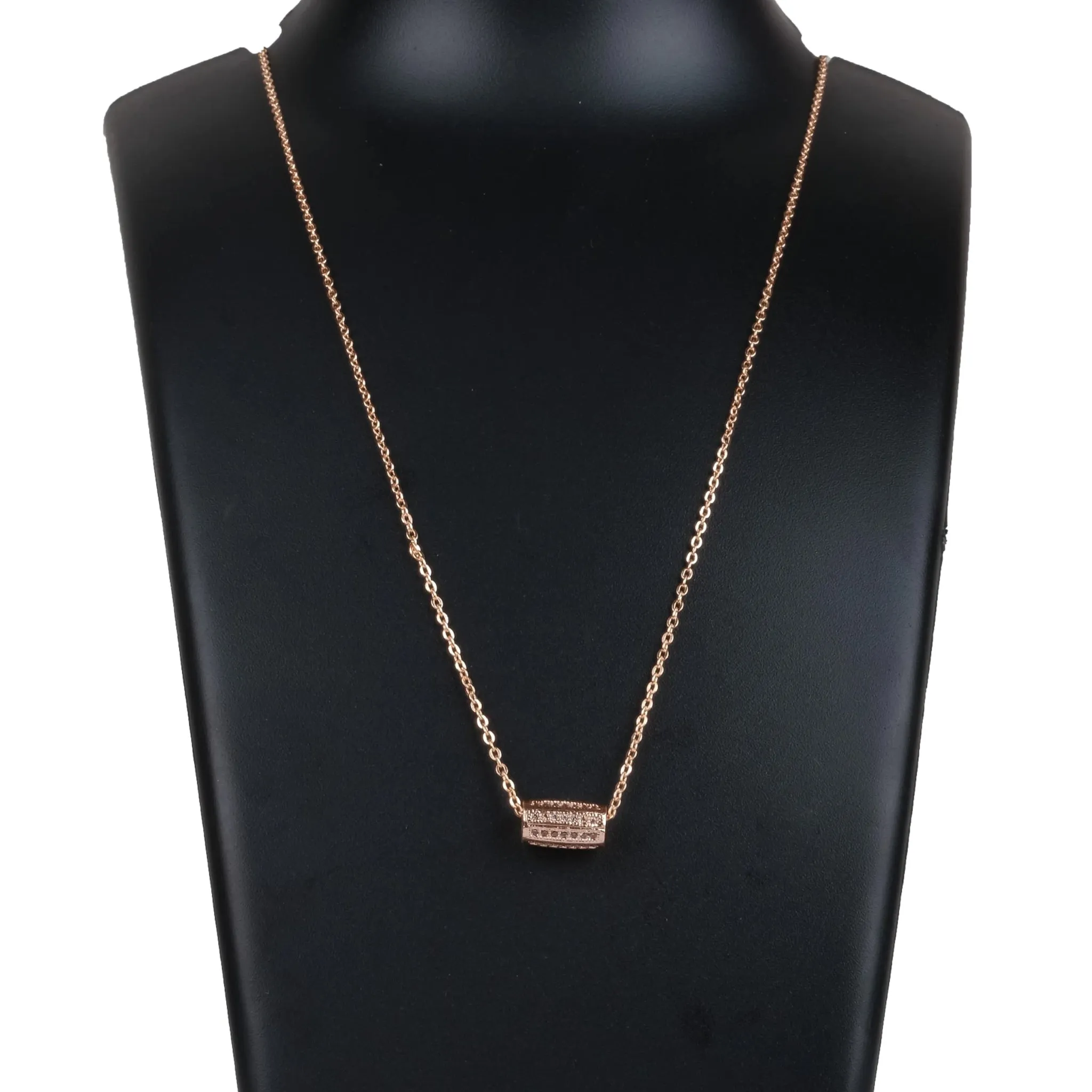 Rose gold Dimond Necklace premium Pendent Pearl Brass Pendant