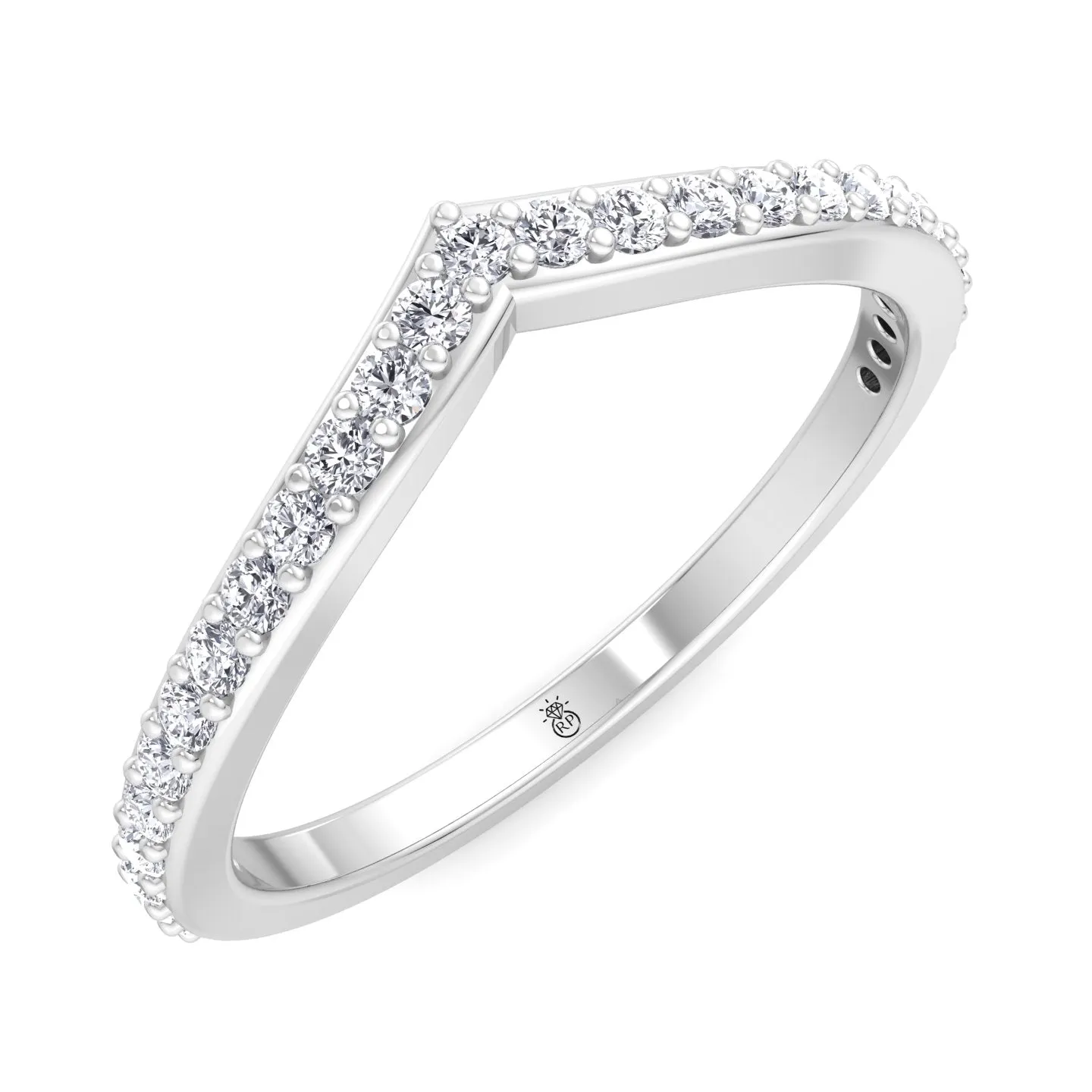 Samie - Curved Pave Wedding Band (0.26 CT)