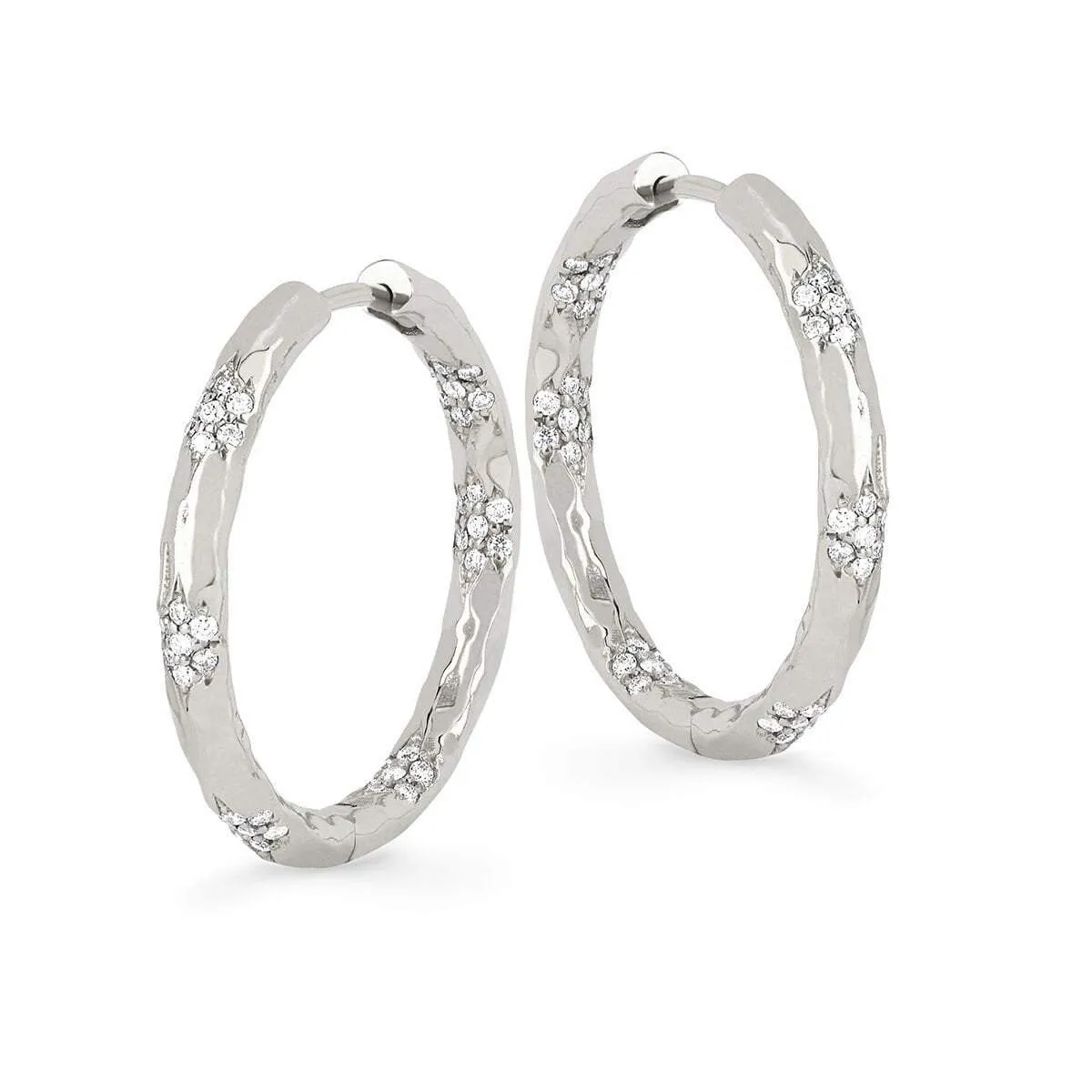 Sevenfold Diamond Hoops Large