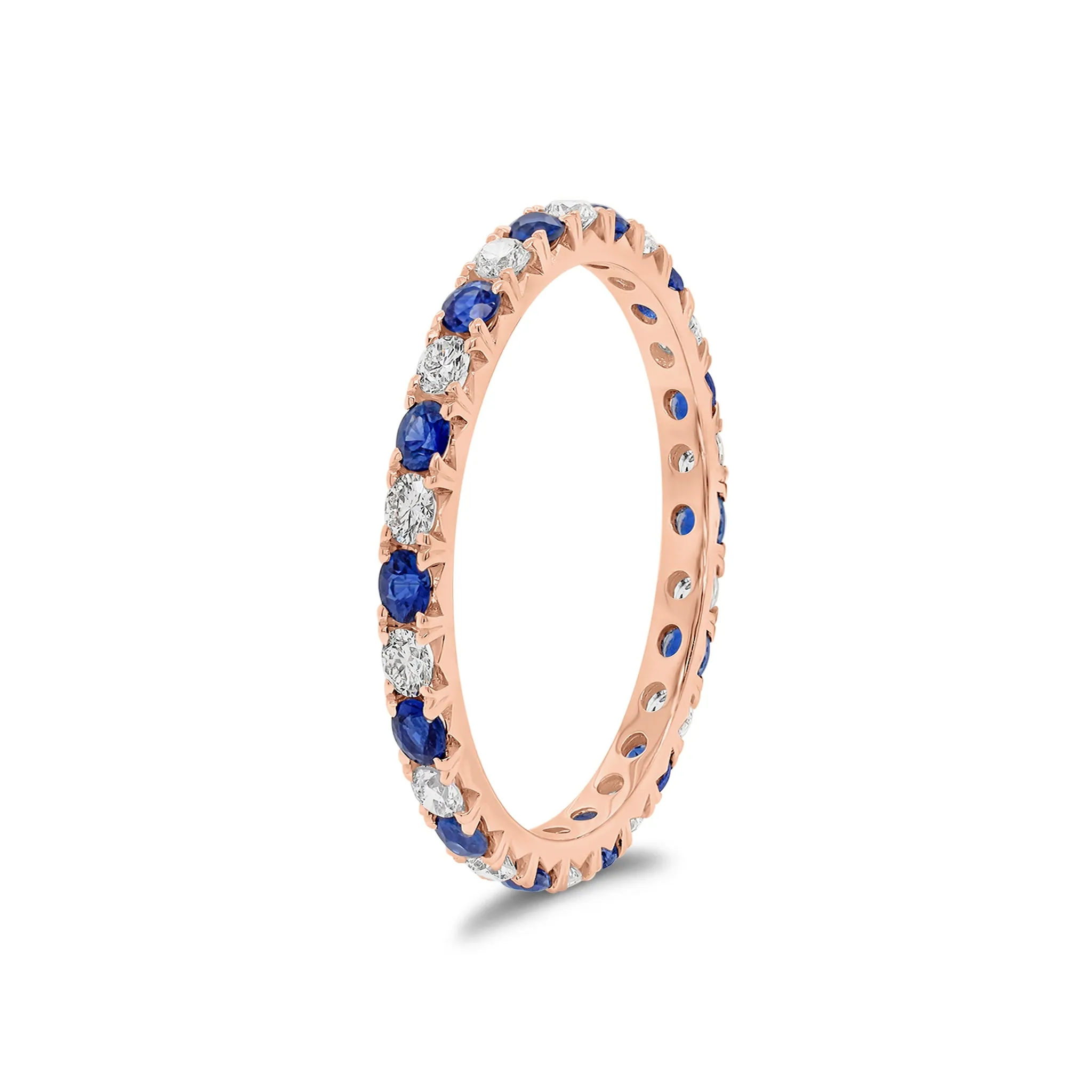 Skinny Sapphire & Diamond Eternity Ring