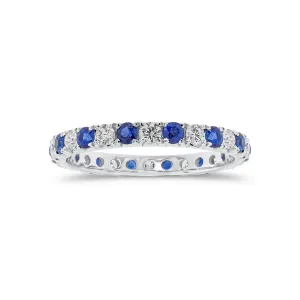 Skinny Sapphire & Diamond Eternity Ring