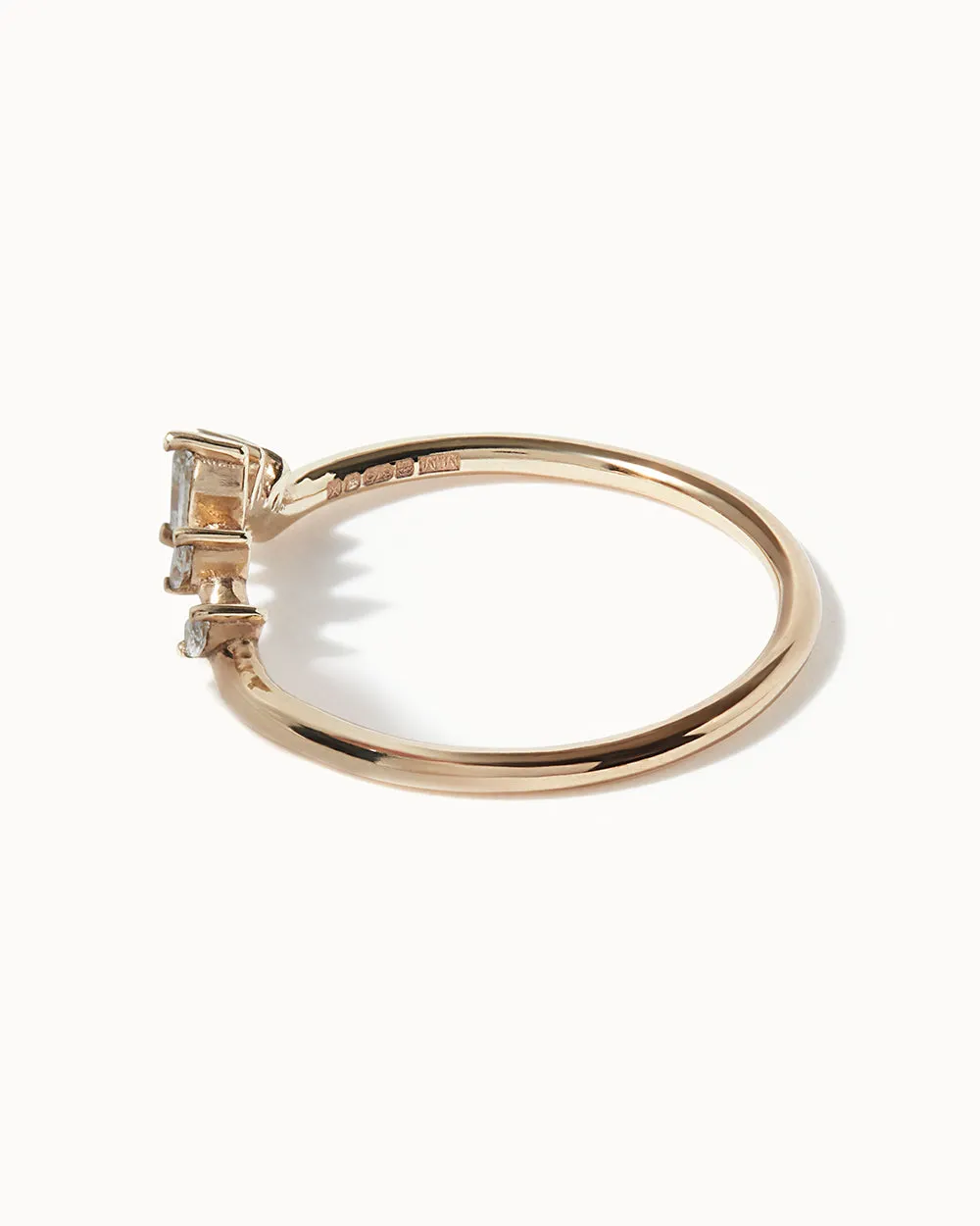 Solid Gold Nesting Diamond Ring