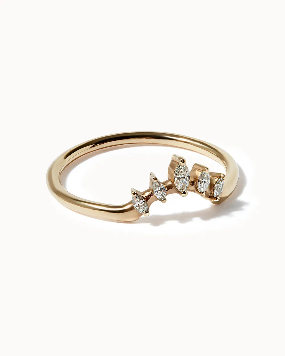 Solid Gold Nesting Diamond Ring