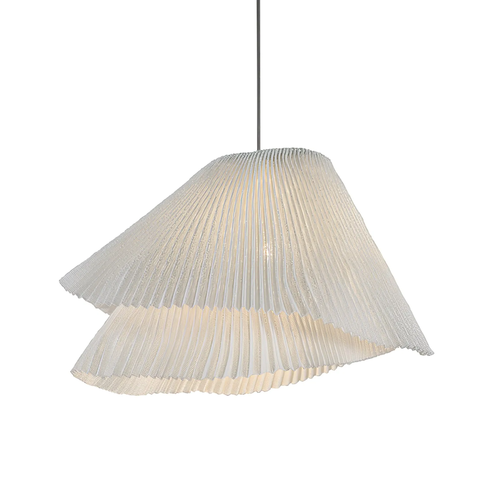 Stainless Steel Pleated Pendant Lamp