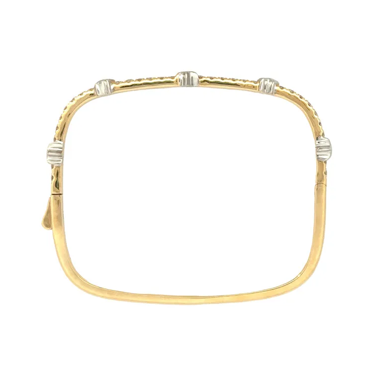 Star Bangle Bracelet, 14Kt