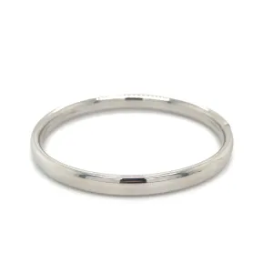 Sterling Silver Oval Shape Bangle