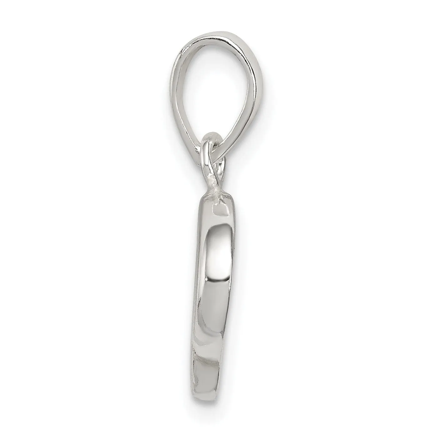 Sterling Silver Polished Initial D Pendant