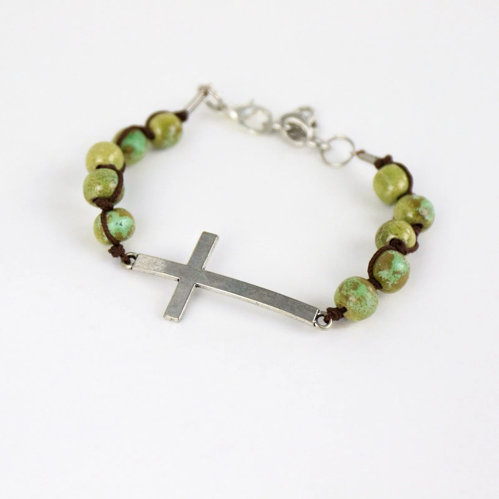 SwaziMUD™ Silver Thin Cross Bracelet