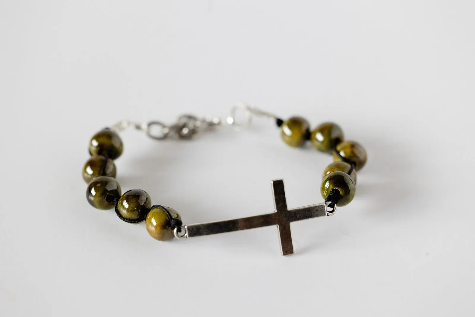 SwaziMUD™ Silver Thin Cross Bracelet