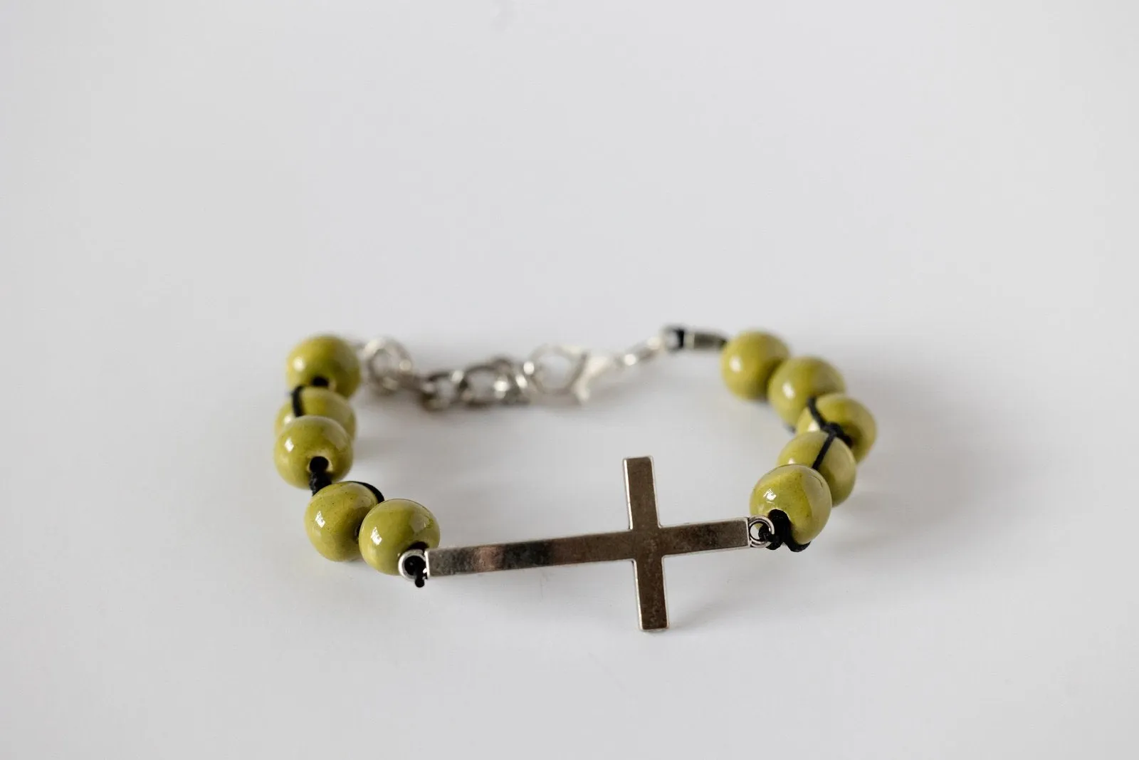 SwaziMUD™ Silver Thin Cross Bracelet