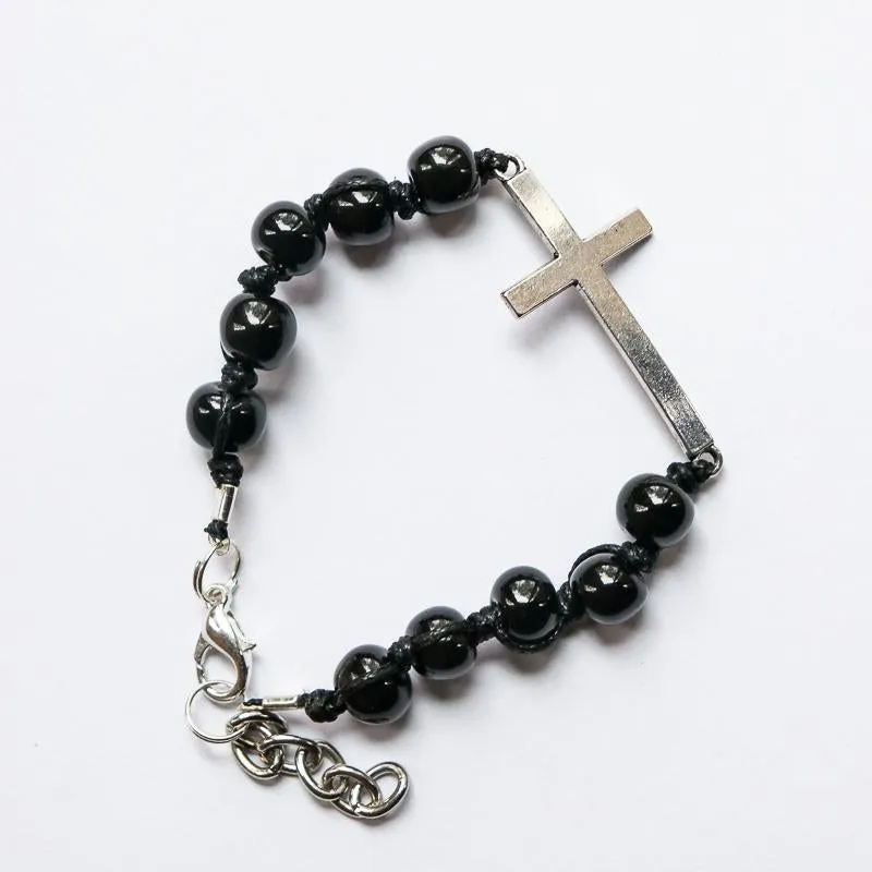 SwaziMUD™ Silver Thin Cross Bracelet