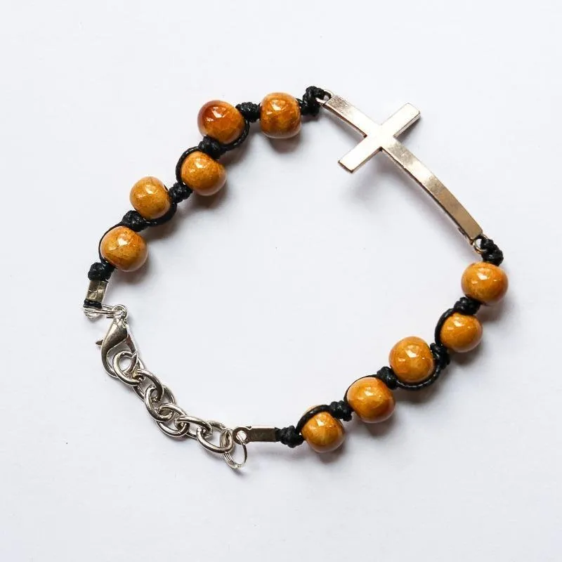 SwaziMUD™ Silver Thin Cross Bracelet